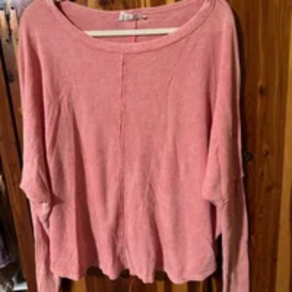 Round neck long sleeve pink